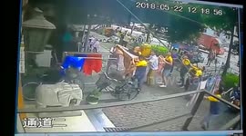 Good Samaritans catch boy falling from fifth floor of building