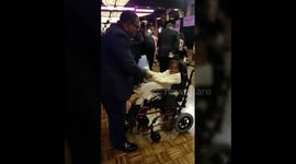 Dad (Vernon) takes his disabled daughter to a daddy daughter dance. She's the only one in a wheelchair but that didn't stop me from dancing a waltz with her