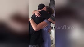 US staff sergeant surprises mum for Mother's Day after six months in Syria