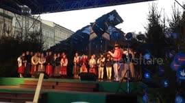 Poland Traditional Singing Krakow Main Square Market