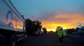 Road Traffic Collision On The A5 Between Caldecote And Atherstone UK