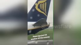 Ryanair flight hit by jet on taxiway