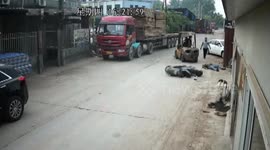 Scooter rider loses 16 teeth crashing into forklift blades