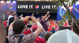 Liverpool fans building up to the UCL final in Kiev