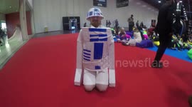 Man Has Brilliant Star Wars R2D2 Cosplayer Outfit