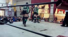 Tag team pro wrestling fight in NYC