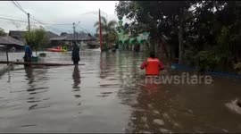 rare massive flood in Bukittinggi