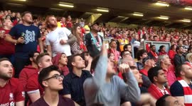 Anfield erupts as Sadio Mane equalises in the Champions League final