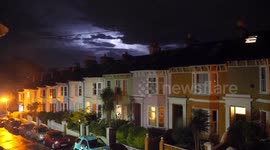 Lightning flashes in skies above Brighton