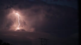 Stunning clip shows lightning over UK