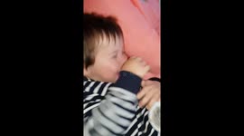 Grayson giggles