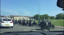 Motorbike meet in Whitley bay