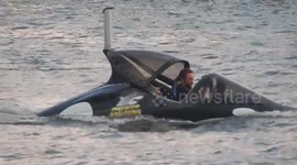 Killer whale-like aquatic vehicle wouldn't look out of place in a James Bond movie