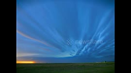 Supercell inflow wrapping up into vortex near Burlington, Colorado