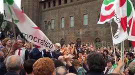 Democratic Party rallies in Turin in support of President Sergio Mattarella