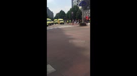 Liege Shooting (Belgium) - Exit of ambulances / 29 may 2018