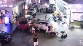 Out-of-control car crashes into crowd killing one