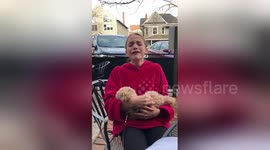 Girl surprised with puppy as birthday gift that she thought belonged to family friend