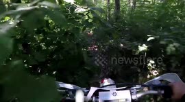 Falling with dirtbike