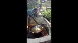 Water contains so much natural gas it's flammable