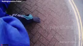 Body-cam footage shows brave PCSO tackling aggressive suspect