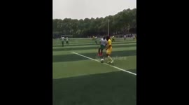 Man receives superhot funny dribbling from his fellow football play mate and almost got disgraced