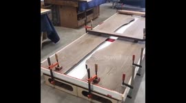 How to calculate quantity of resin mix for river epoxy table