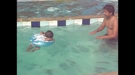 Swimming time with daddy
