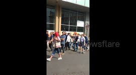 Tommy Robinson supporters flood streets of Leeds in protest