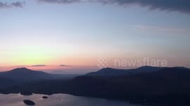 Lake District time lapse over Derwent Water England UK