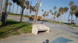 World's largest  Gay pride flag event  at venice beach