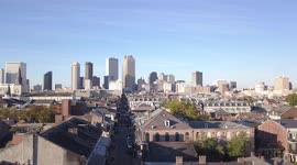 Aerial Footage of French Quarter New Orleans