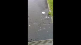 Overhead thunder and lightning
