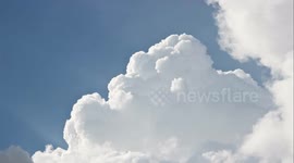Time Lapse of Storm Clouds Boiling In Heat