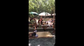 Young Thai students in impressive dance