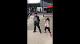 Kids doing fornite dance moves