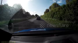 Idiot van driver misses filter lane so sits blocking main road with indicator.