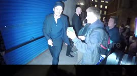 Orlando Bloom and Felicity Jones seen getting into car in central London