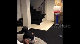 Two-year-old baller sinks every basket
