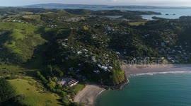 Waiheke Island from high, very high, Unique shot
