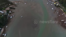 Shelly Beach low tide  - waiheke island drone