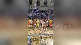 Newsflare Edit - Player 'punches' referee during brutal sport that combines rugby, football and martial arts