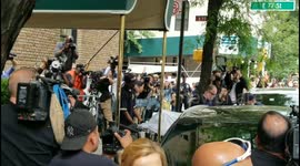 Footage of scene where fashion designer Kate Spade was found dead by apparent suicide Tuesday morning in her nyc home.
