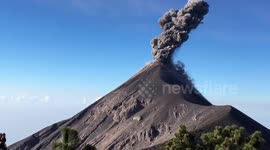 Volcan Fuego explosion, Guatemala.