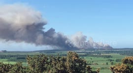 Huge brush fire breaks out in the northeast of Scotland