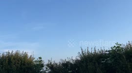 F35 arrival in the U.K. at RAF Marham.