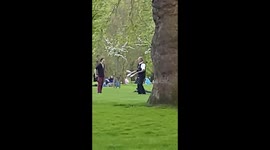 London police juggling in public