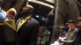 Peter Capaldi Departs Hotel in Hoxton