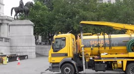 Trafalgar square gets a spring clean by Jim Connor