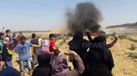 Direct targeting of Palestinian protester